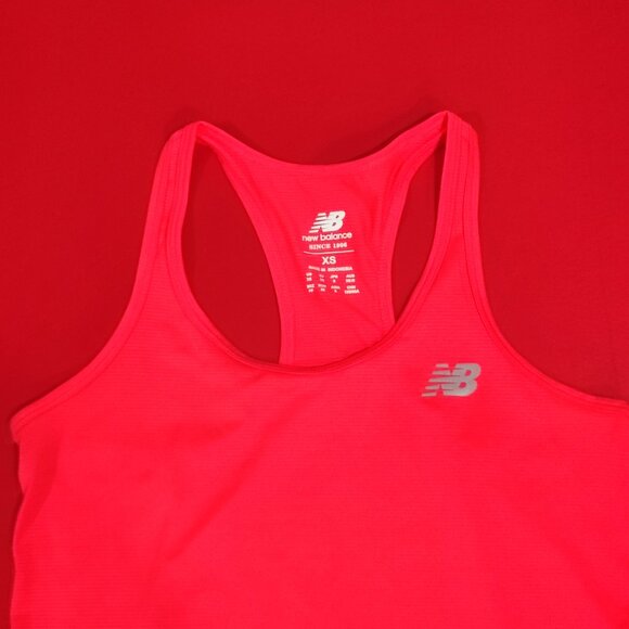 New Balance salmon pink racer back athletic tank top women's size XS - Picture 2 of 8
